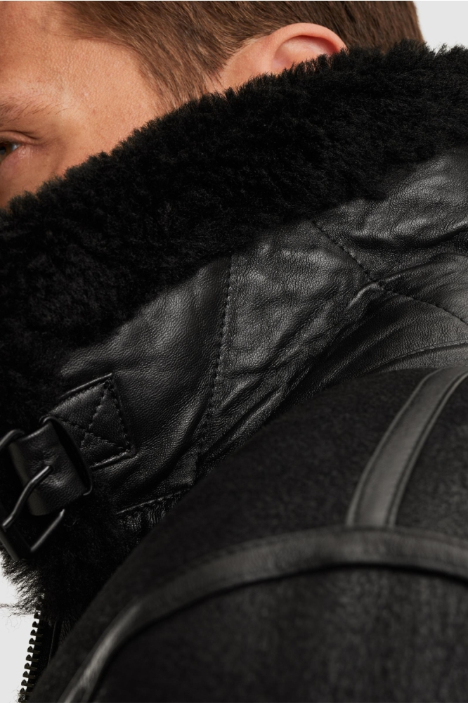 PME legend zwarte heren leren jas | Unique Selling Point