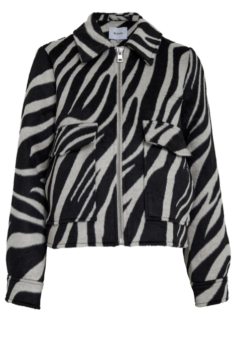 Minus zwarte dames jas | Vooraanzicht