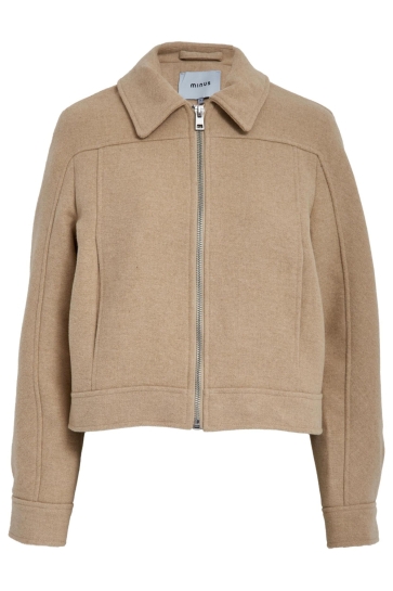 Minus RUE SHORT JACKET MI6713 0161 IRISH CREAM SAND