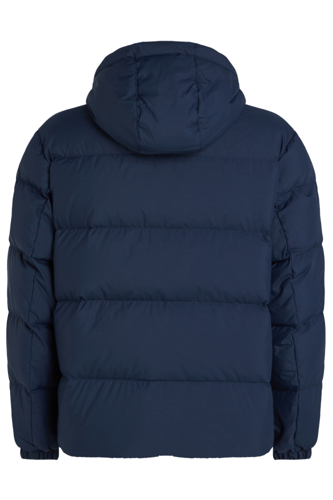 Tommy Jeans blauwe heren jas | Achteraanzicht