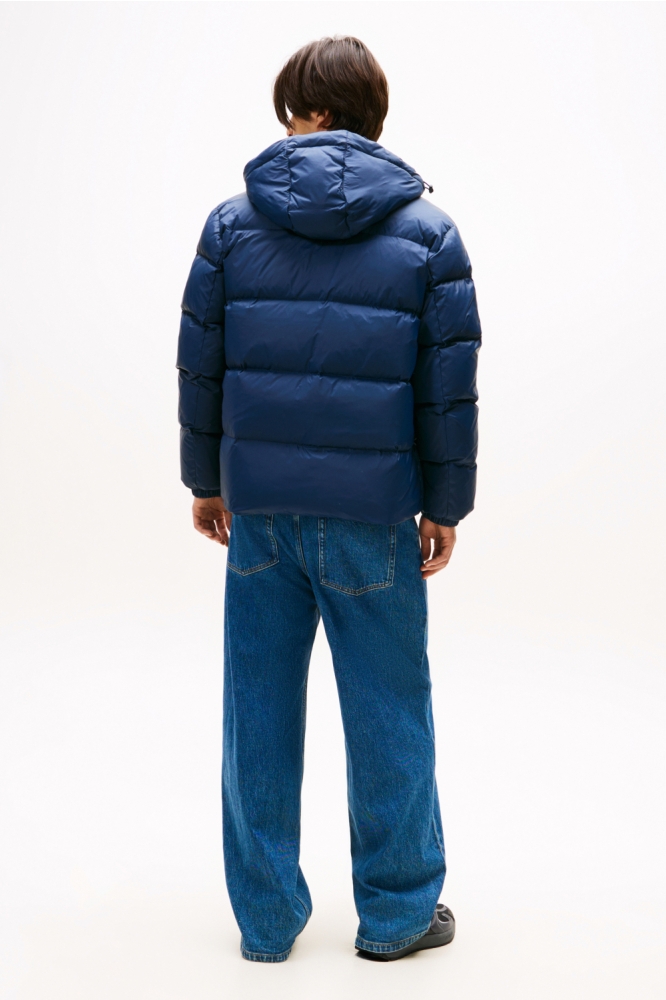 Tommy Jeans blauwe heren jas | Model