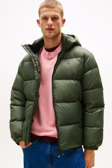 Tommy Jeans TJM ESSENTIAL DOWN JACKET EXT DM0DM19786 MRH PEWTER GREEN