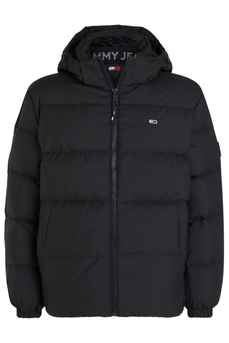 Tommy Jeans zwarte heren jas | Vooraanzicht