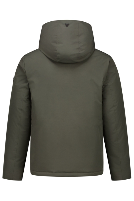 Pure Path groene heren jas | Achteraanzicht