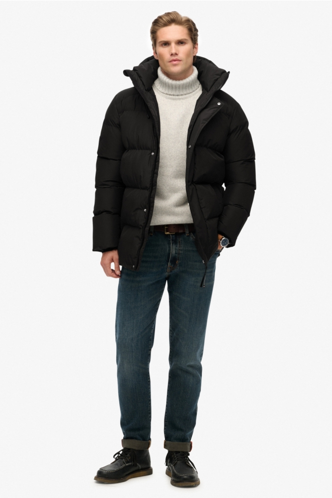 Superdry zwarte heren jas | Model