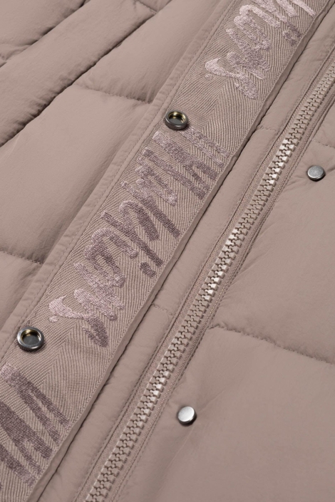 Malelions taupe dames jas | Close up
