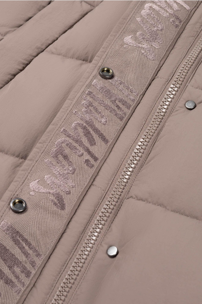 Malelions taupe dames jas | Close up