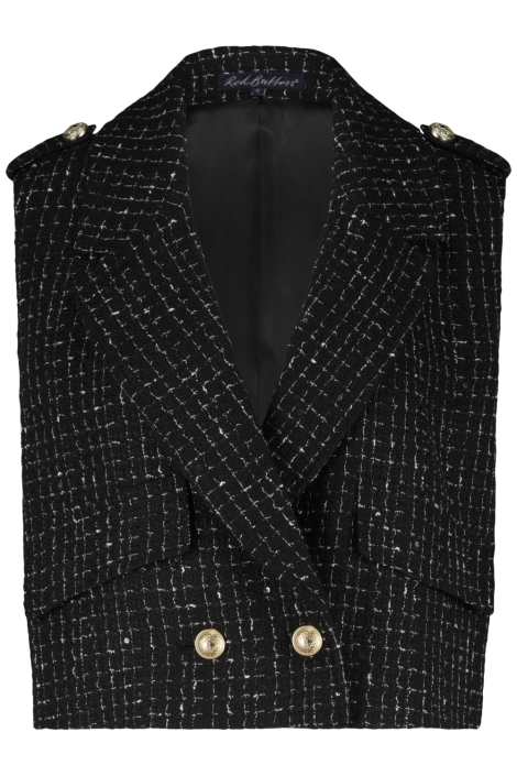 Red Button zwarte dames gilet | Vooraanzicht