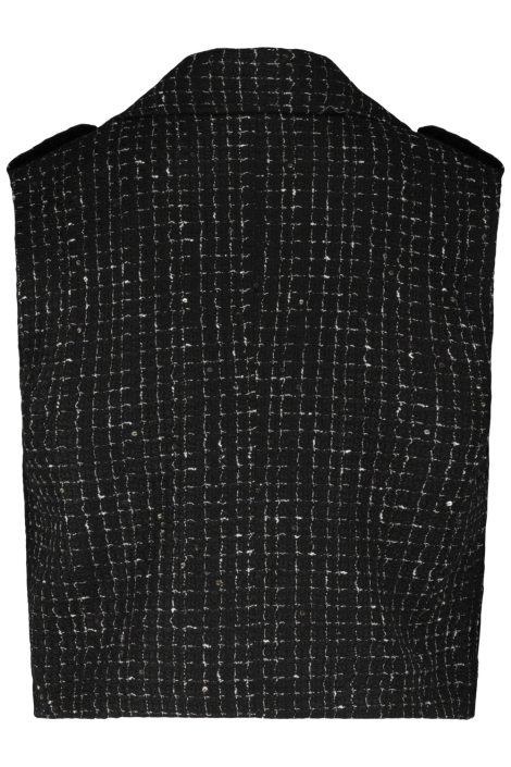 Red Button zwarte dames gilet | Achteraanzicht