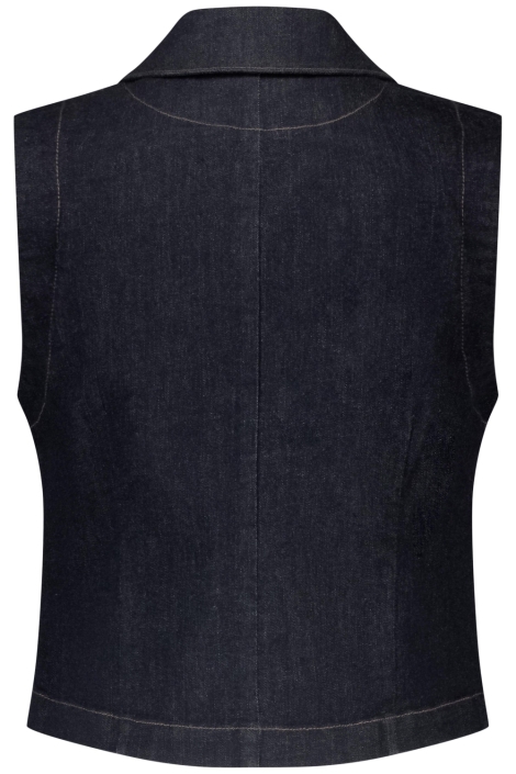 Red Button blauwe dames gilet | Achteraanzicht
