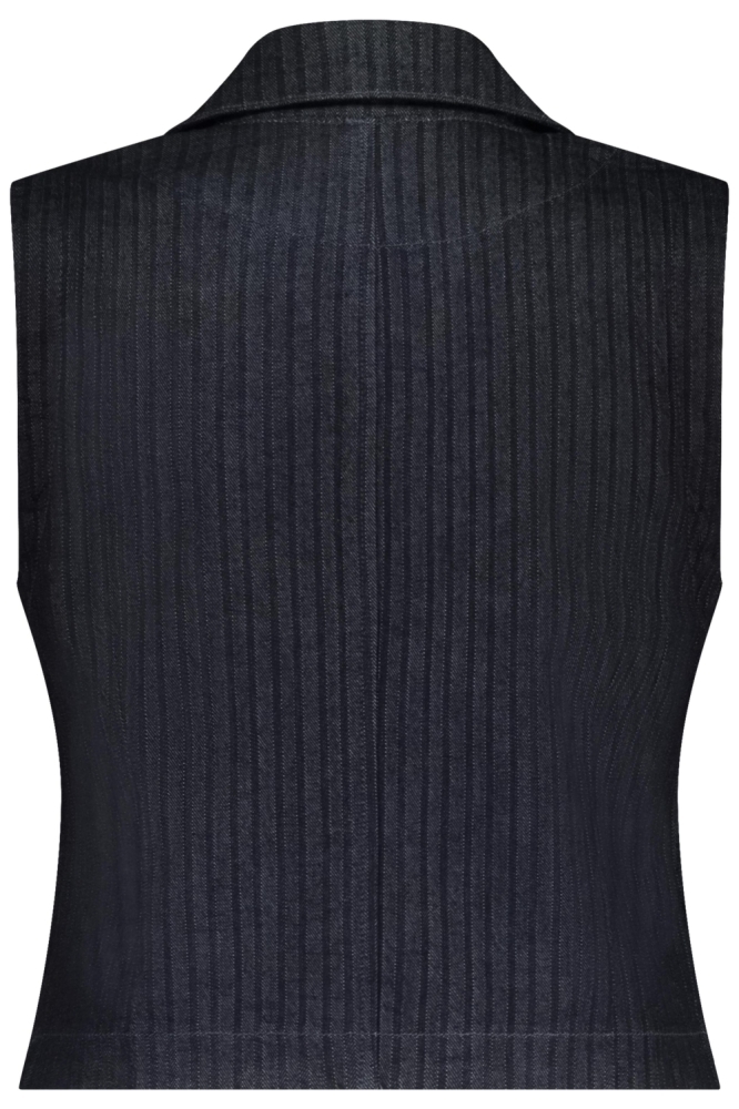 Red Button blauwe dames gilet | Achteraanzicht