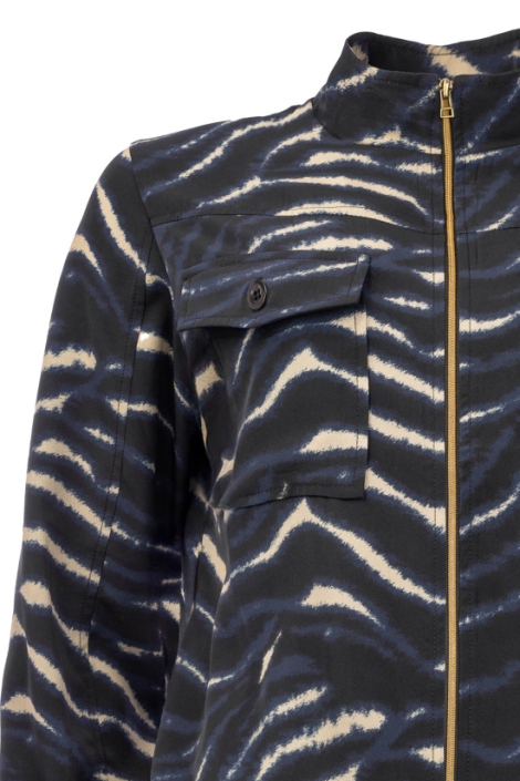 NED blauwe dames jas | Close up