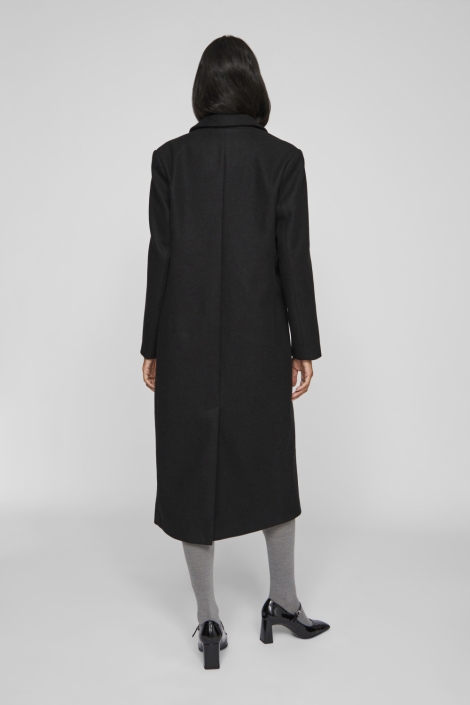 Vila zwarte dames jas | Model achteraanzicht