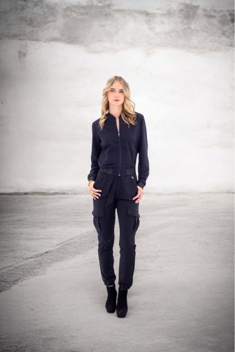 TQ Amsterdam blauwe dames jas | Model