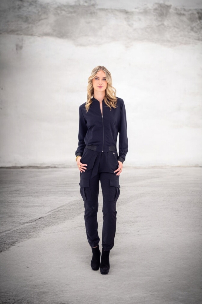 TQ Amsterdam blauwe dames jas | Model