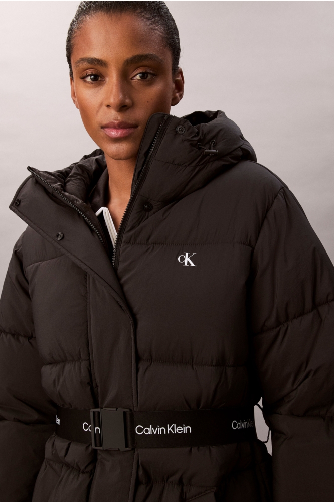 Calvin Klein zwarte dames jas | Close up