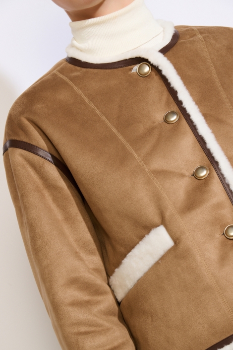 LolaLiza bruine dames jas | Close up