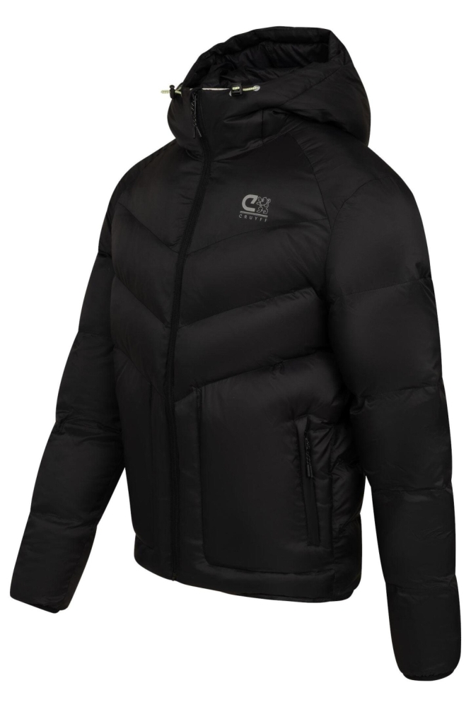 Cruyff zwarte heren jas | Zijaanzicht