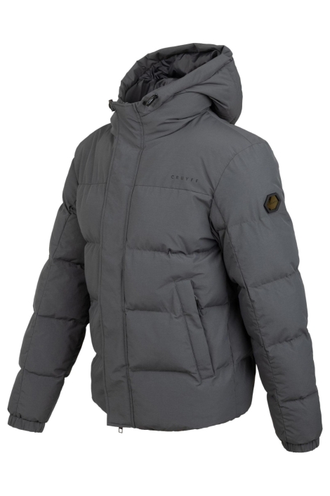 Cruyff grijze heren jas | Zijaanzicht