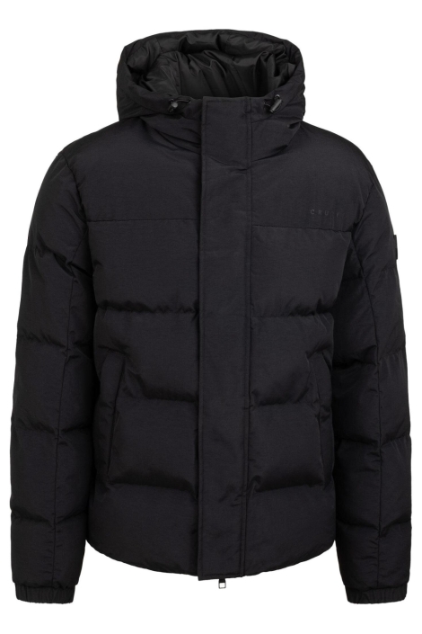 Cruyff zwarte heren jas | Vooraanzicht