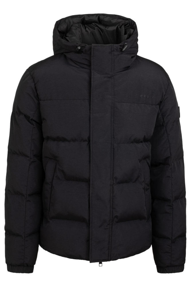 Cruyff zwarte heren jas | Vooraanzicht