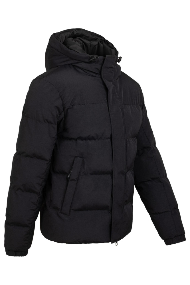 Cruyff zwarte heren jas | Zijaanzicht