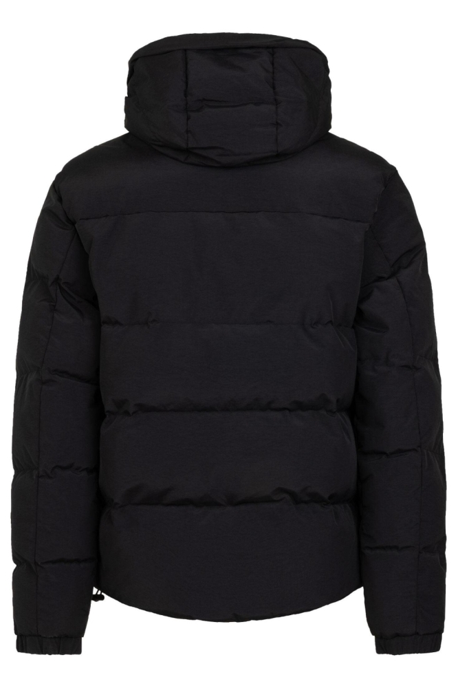 Cruyff zwarte heren jas | Achteraanzicht