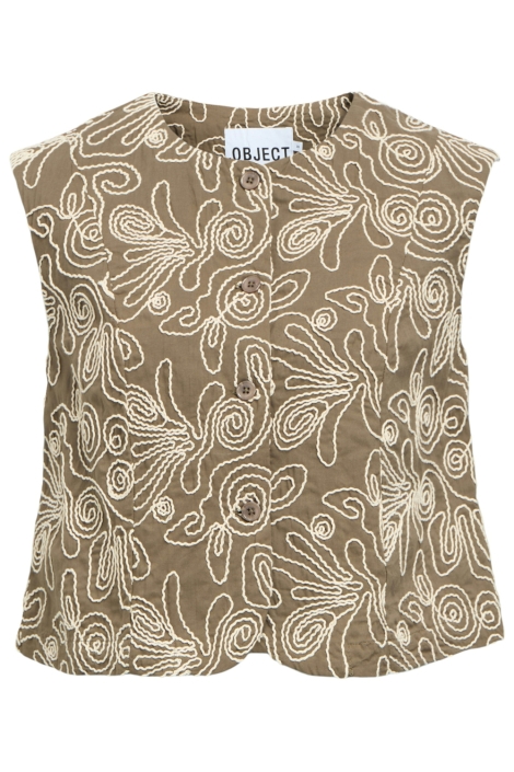 Object bruine dames gilet | Vooraanzicht