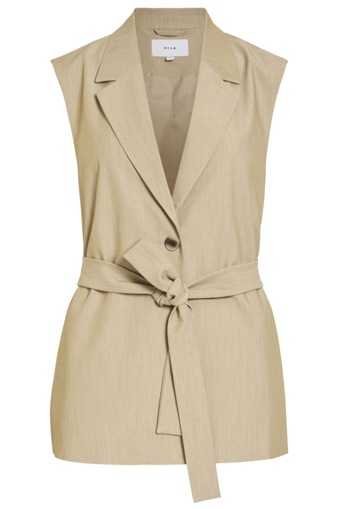 Vila beige dames blazer | Vooraanzicht