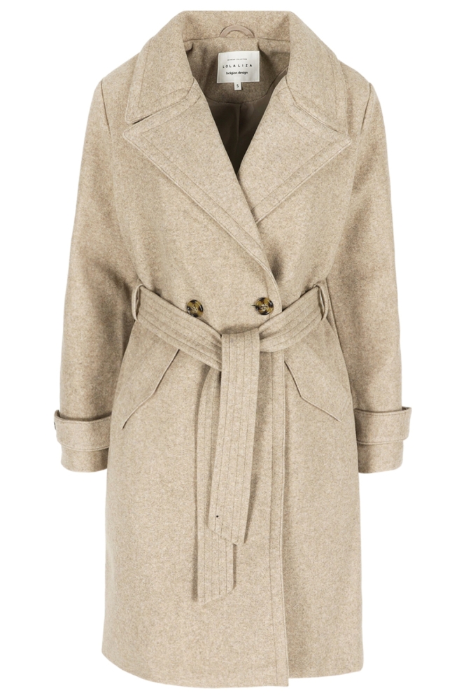 LolaLiza beige dames jas | Vooraanzicht
