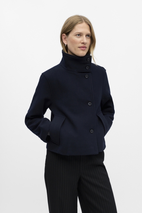 Object blauwe dames jas | Model
