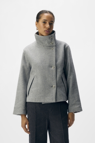 Object OBJRIKI RE SHORT JACKET NOOS 23044657 Medium Grey Melange