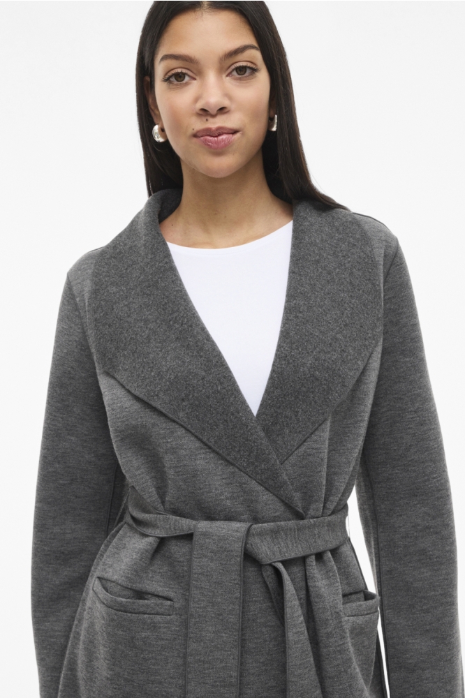 Vila grijze dames jas | Close up