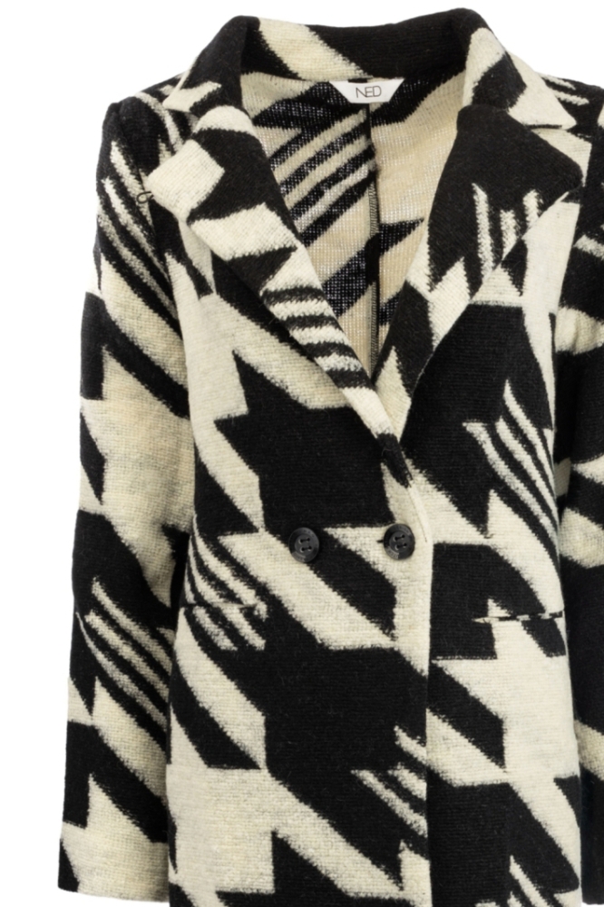 NED zwarte dames jas | Close up