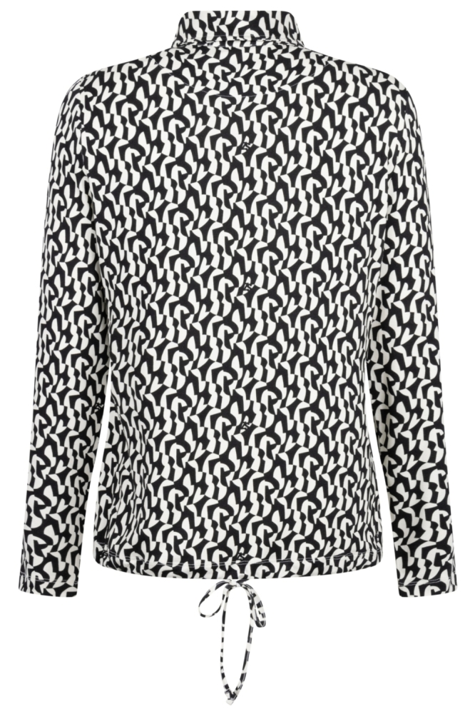 Zoso zwarte dames blouse | Achteraanzicht