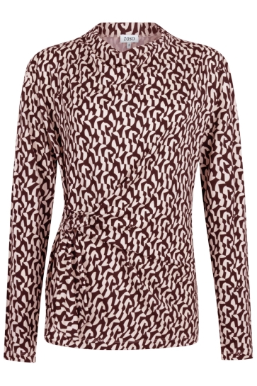 Zoso T-shirt ERICA 255 OFFWHITE/BORDEAUX