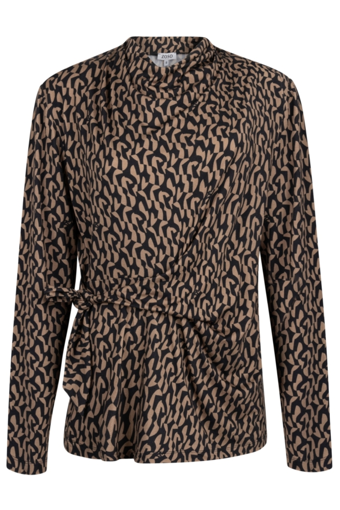 Zoso camel dames t-shirt | Vooraanzicht