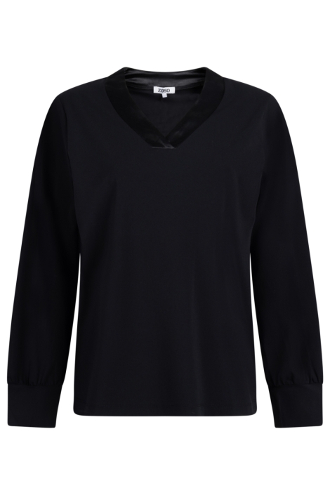 Zoso zwarte dames t-shirt | Vooraanzicht
