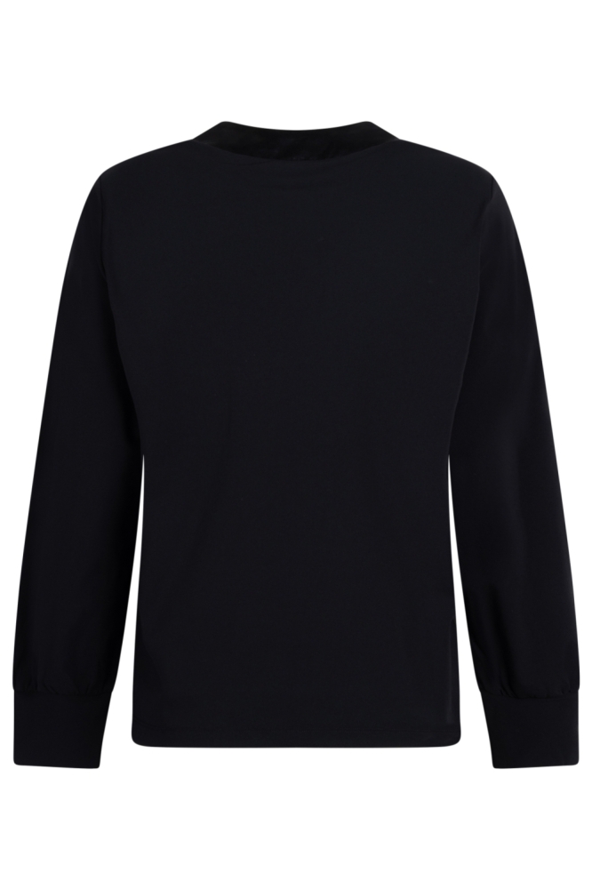 Zoso zwarte dames t-shirt | Achteraanzicht