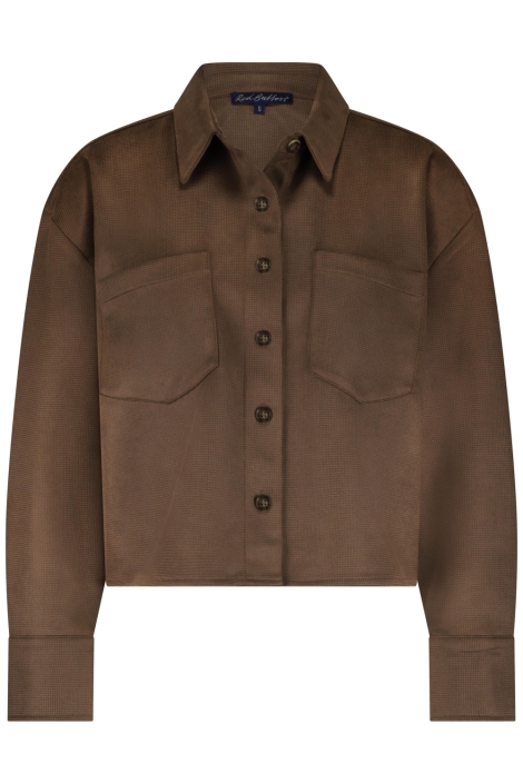 Red Button bruine dames blouse | Vooraanzicht