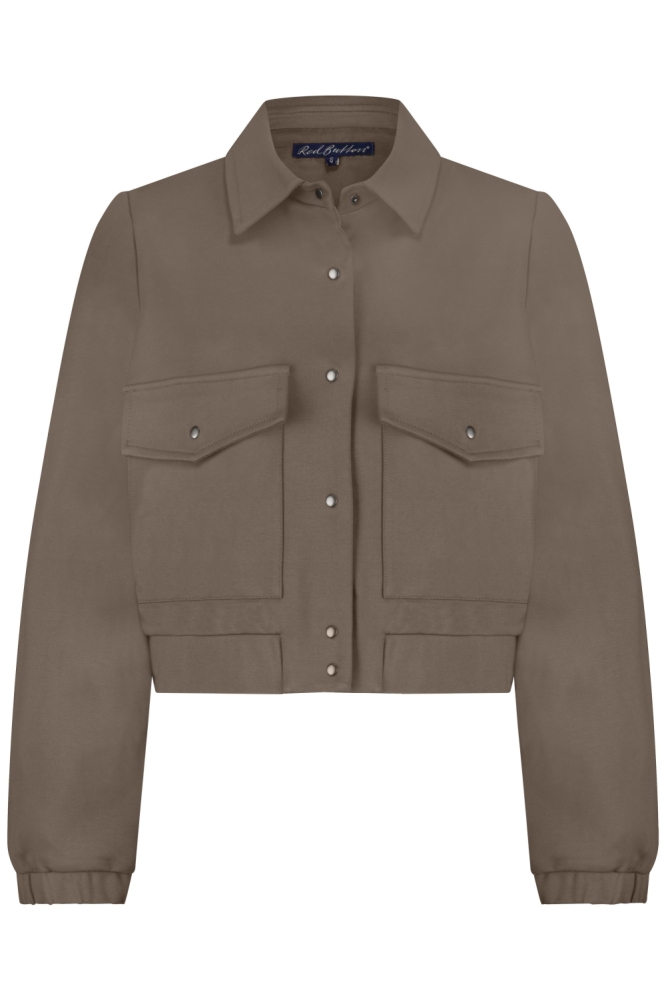 Red Button taupe dames blazer | Vooraanzicht