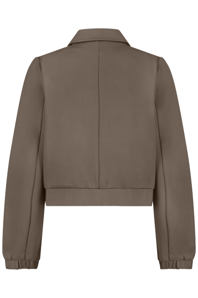 Red Button taupe dames jas | Achteraanzicht