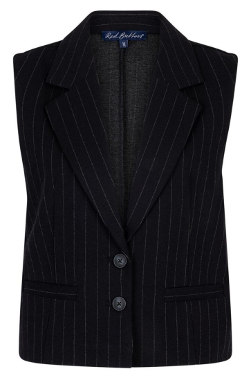 Red Button waistcoat punta pinstripe Zwart