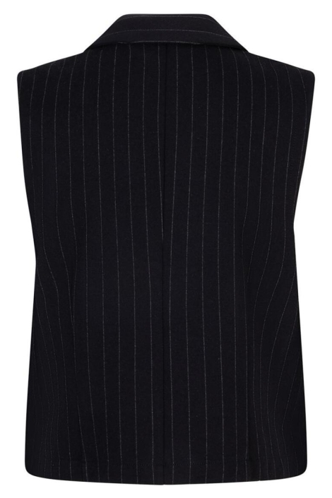 Red Button zwarte dames gilet | Achteraanzicht