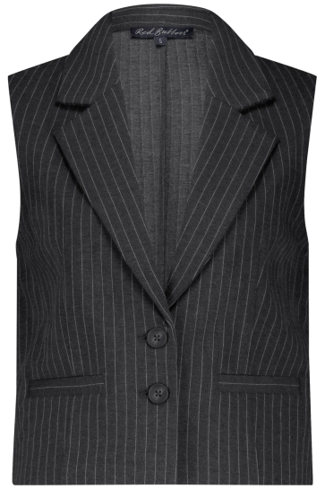 Red Button Vest WAISTCOAT PUNTA PINSTRIPE SRB4625 GREY MELANGE