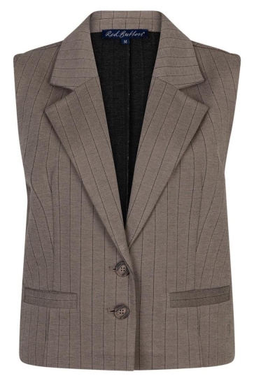 Red Button waistcoat punta pinstripe Taupe
