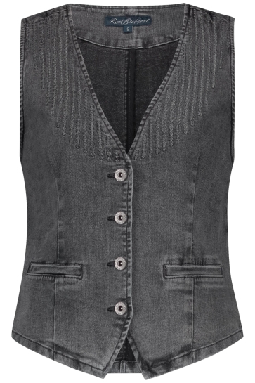 Red Button WAISTCOAT EMBROIDERY SRB4601 GREY