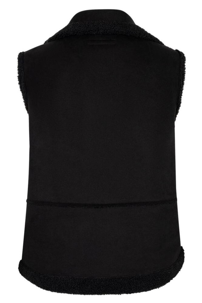 Red Button zwarte dames gilet | Achteraanzicht