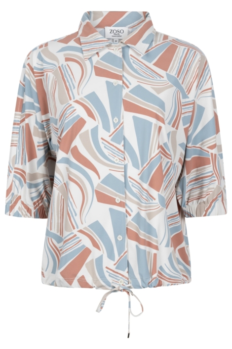 Zoso beige dames blouse | Vooraanzicht