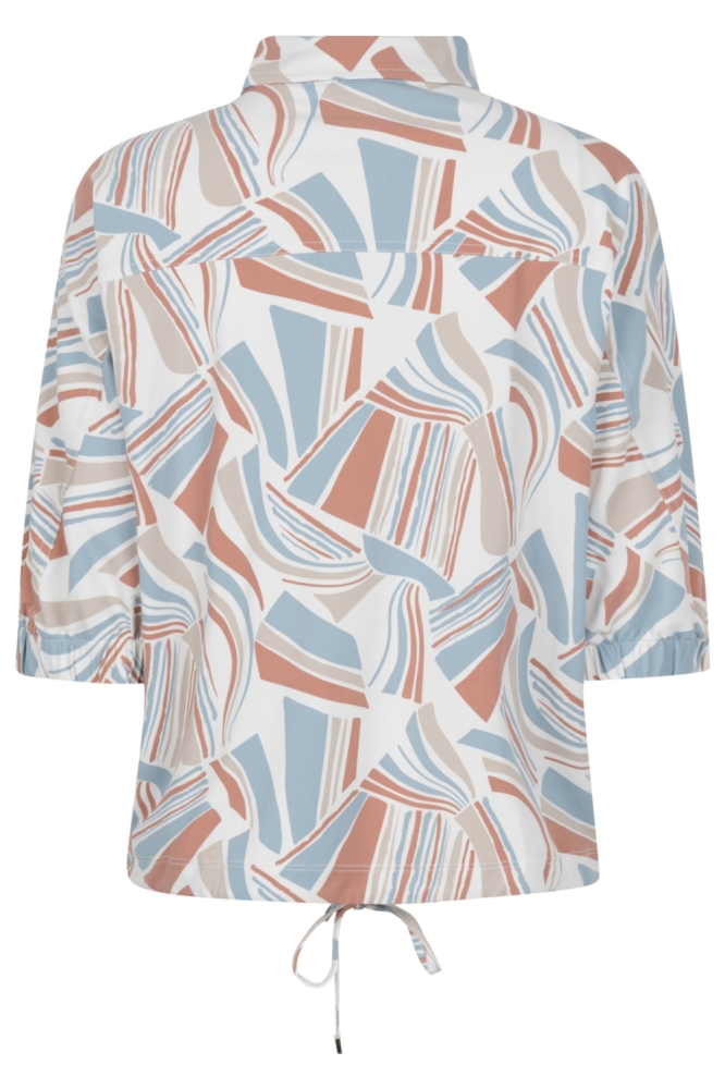 Zoso beige dames blouse | Achteraanzicht